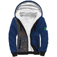 Italy Campania Sherpa Hoodie Vietri Sul Mare Tile With Pompeii Ruins - Wonder Print Shop