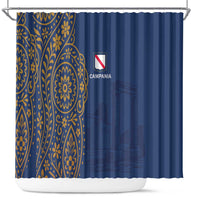 Italy Campania Shower Curtain Vietri Sul Mare Tile With Pompeii Ruins - Wonder Print Shop