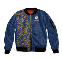 Italy Campania Sleeve Zip Bomber Jacket Vietri Sul Mare Tile With Pompeii Ruins - Wonder Print Shop