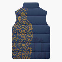 Italy Campania Sleeveless Puffer Jacket Vietri Sul Mare Tile With Pompeii Ruins - Wonder Print Shop