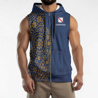 Italy Campania Sleeveless Zip Hoodie Vietri Sul Mare Tile With Pompeii Ruins - Wonder Print Shop