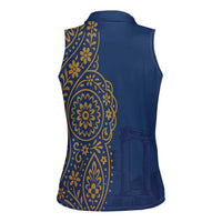 Italy Campania Women Sleeveless Polo Shirt Vietri Sul Mare Tile With Pompeii Ruins - Wonder Print Shop