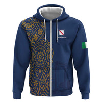 Italy Campania Zip Hoodie Vietri Sul Mare Tile With Pompeii Ruins - Wonder Print Shop