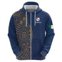 Italy Campania Zip Hoodie Vietri Sul Mare Tile With Pompeii Ruins - Wonder Print Shop