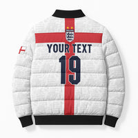 Custom England Football 60 Year Legacy Bomber Puffer Jacket 1966 Legends Then 2026 Legends Now