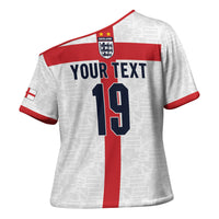 Custom England Football 60 Year Legacy Cross Shoulder Shirt 1966 Legends Then 2026 Legends Now