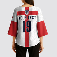 Custom England Football 60 Year Legacy Kimono Sleeve Blouse 1966 Legends Then 2026 Legends Now