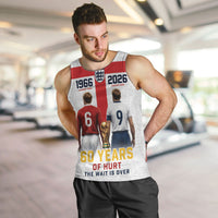 Custom England Football 60 Year Legacy Men Tank Top 1966 Legends Then 2026 Legends Now