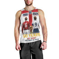Custom England Football 60 Year Legacy Men Tank Top 1966 Legends Then 2026 Legends Now