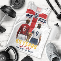 Custom England Football 60 Year Legacy Men Tank Top 1966 Legends Then 2026 Legends Now