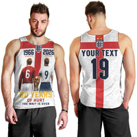 Custom England Football 60 Year Legacy Men Tank Top 1966 Legends Then 2026 Legends Now
