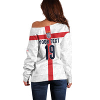 Custom England Football 60 Year Legacy Off Shoulder Sweater 1966 Legends Then 2026 Legends Now