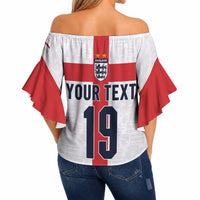 Custom England Football 60 Year Legacy Off Shoulder Wrap Waist Top 1966 Legends Then 2026 Legends Now