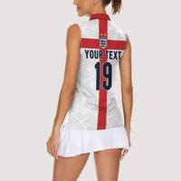 Custom England Football 60 Year Legacy Women Sleeveless Polo Shirt 1966 Legends Then 2026 Legends Now