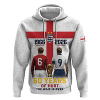 Custom England Football 60 Year Legacy Zip Hoodie 1966 Legends Then 2026 Legends Now
