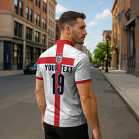 Custom England Football 60 Year Legacy Zipper Polo Shirt 1966 Legends Then 2026 Legends Now