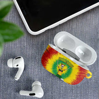 Personalized Lithuania Christmas Tie Dye AirPods Case Skeleton Soccer Goal Celebration Santa Hat - Wonder Print Shop