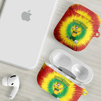Personalized Lithuania Christmas Tie Dye AirPods Case Skeleton Soccer Goal Celebration Santa Hat - Wonder Print Shop