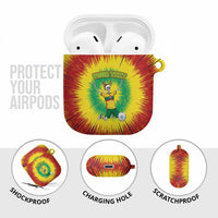 Personalized Lithuania Christmas Tie Dye AirPods Case Skeleton Soccer Goal Celebration Santa Hat - Wonder Print Shop