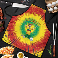 Personalized Lithuania Christmas Tie Dye Apron Skeleton Soccer Goal Celebration Santa Hat - Wonder Print Shop