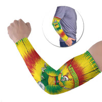 Personalized Lithuania Christmas Tie Dye Arm Sleeves Skeleton Soccer Goal Celebration Santa Hat - Wonder Print Shop