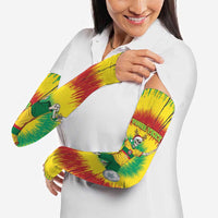 Personalized Lithuania Christmas Tie Dye Arm Sleeves Skeleton Soccer Goal Celebration Santa Hat - Wonder Print Shop