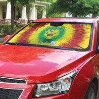 Personalized Lithuania Christmas Tie Dye Auto Sun Shade Skeleton Soccer Goal Celebration Santa Hat - Wonder Print Shop