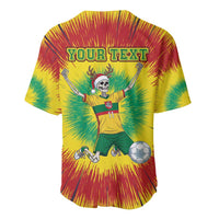 Personalized Lithuania Christmas Tie Dye Baseball Jersey Skeleton Soccer Goal Celebration Santa Hat - Wonder Print Shop