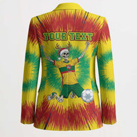 Personalized Lithuania Christmas Tie Dye Blazer Skeleton Soccer Goal Celebration Santa Hat - Wonder Print Shop
