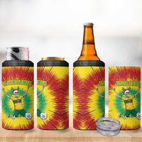 Personalized Lithuania Christmas Tie Dye 4 in 1 Can Cooler Tumbler Skeleton Soccer Goal Celebration Santa Hat - Wonder Print Shop