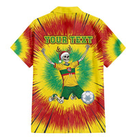 Personalized Lithuania Christmas Tie Dye Family Matching Mermaid Dress and Hawaiian Shirt Skeleton Soccer Goal Celebration Santa Hat - Wonder Print Shop