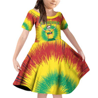 Personalized Lithuania Christmas Tie Dye Family Matching Off Shoulder Short Dress and Hawaiian Shirt Skeleton Soccer Goal Celebration Santa Hat - Wonder Print Shop