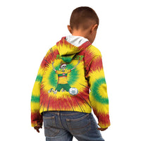 Personalized Lithuania Christmas Tie Dye Kid Hoodie Skeleton Soccer Goal Celebration Santa Hat - Wonder Print Shop