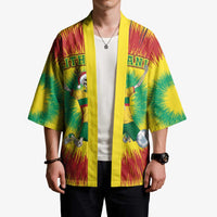 Personalized Lithuania Christmas Tie Dye Kimono Skeleton Soccer Goal Celebration Santa Hat - Wonder Print Shop