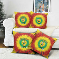Personalized Lithuania Christmas Tie Dye Pillow Cover Skeleton Soccer Goal Celebration Santa Hat - Wonder Print Shop