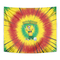 Personalized Lithuania Christmas Tie Dye Tapestry Skeleton Soccer Goal Celebration Santa Hat - Wonder Print Shop
