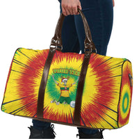 Personalized Lithuania Christmas Tie Dye Travel Bag Skeleton Soccer Goal Celebration Santa Hat - Wonder Print Shop