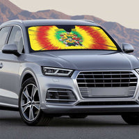 Personalized Lithuania Christmas Auto Sun Shade Skeleton Rugby Tie Dye Vintage - Wonder Print Shop