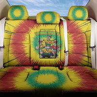 Personalized Lithuania Christmas Back Car Seat Cover Skeleton Rugby Tie Dye Vintage - Wonder Print Shop