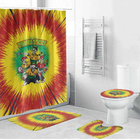 Personalized Lithuania Christmas Bathroom Set Skeleton Rugby Tie Dye Vintage - Wonder Print Shop