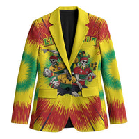 Personalized Lithuania Christmas Blazer Skeleton Rugby Tie Dye Vintage - Wonder Print Shop