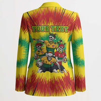 Personalized Lithuania Christmas Blazer Skeleton Rugby Tie Dye Vintage - Wonder Print Shop