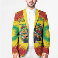 Personalized Lithuania Christmas Blazer Skeleton Rugby Tie Dye Vintage - Wonder Print Shop