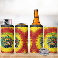 Personalized Lithuania Christmas 4 in 1 Can Cooler Tumbler Skeleton Rugby Tie Dye Vintage - Wonder Print Shop
