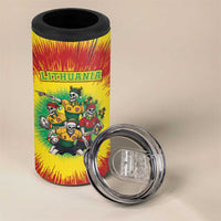 Personalized Lithuania Christmas 4 in 1 Can Cooler Tumbler Skeleton Rugby Tie Dye Vintage - Wonder Print Shop
