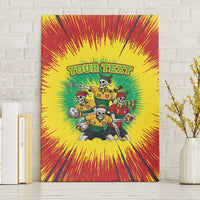 Personalized Lithuania Christmas Canvas Wall Art Skeleton Rugby Tie Dye Vintage - Wonder Print Shop