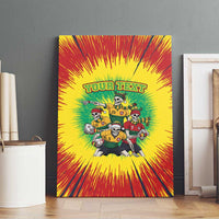 Personalized Lithuania Christmas Canvas Wall Art Skeleton Rugby Tie Dye Vintage - Wonder Print Shop