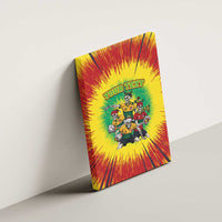 Personalized Lithuania Christmas Canvas Wall Art Skeleton Rugby Tie Dye Vintage - Wonder Print Shop