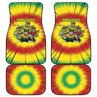 Personalized Lithuania Christmas Car Mats Skeleton Rugby Tie Dye Vintage - Wonder Print Shop