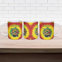 Personalized Lithuania Christmas Ceramic Mug Skeleton Rugby Tie Dye Vintage - Wonder Print Shop